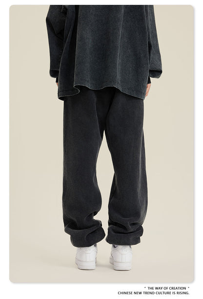 Wide-leg Washed Sweatpants WN6462