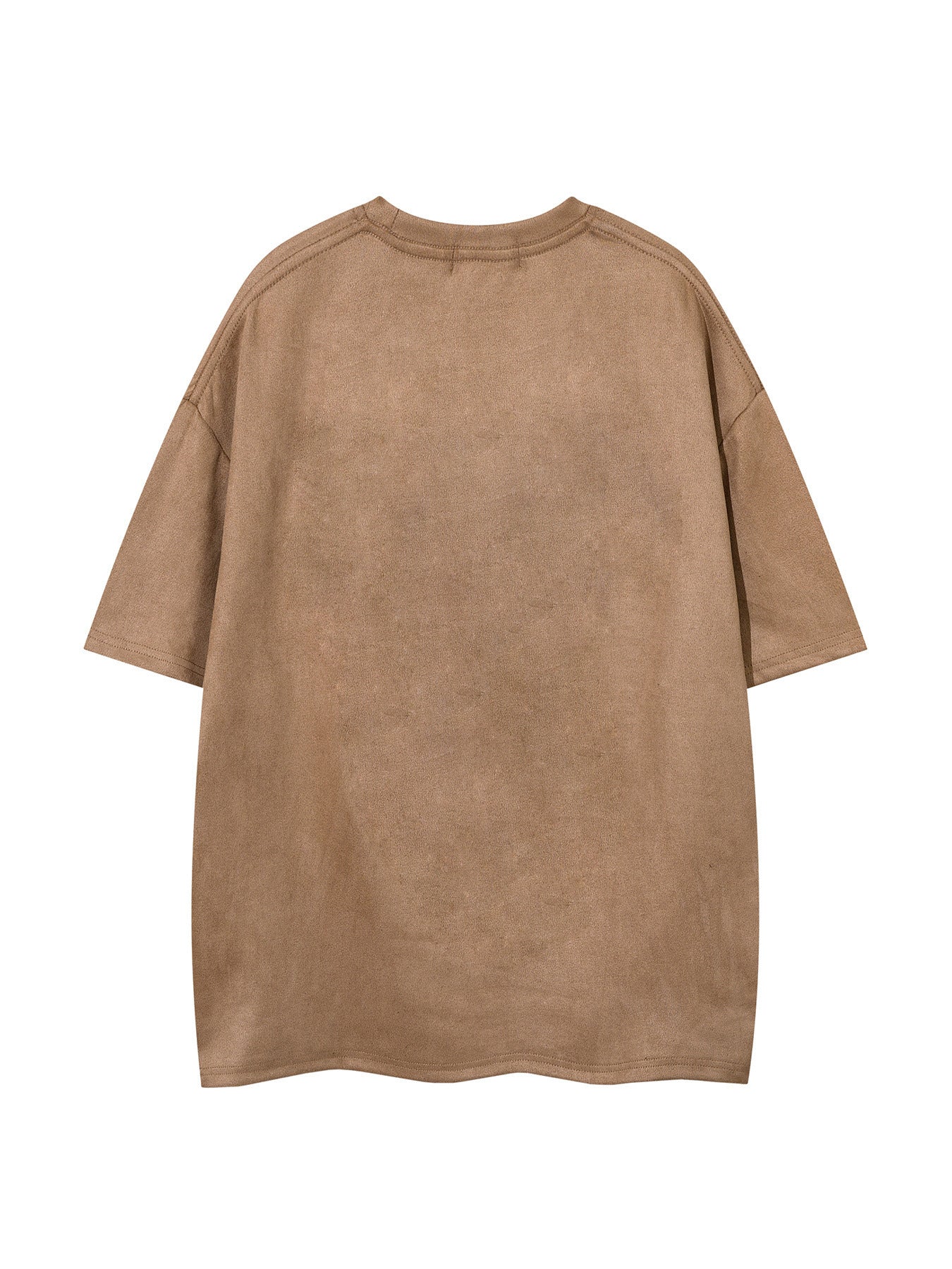 Suede Letter Print Short Sleeve T-Shirt WN25583