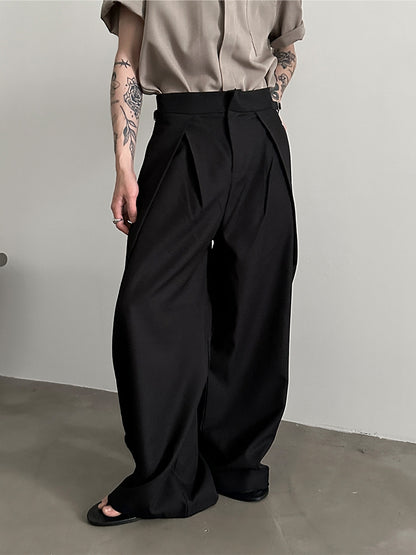 Drawstring Adjustable Tuck-in Wide Leg Trousers WN8887