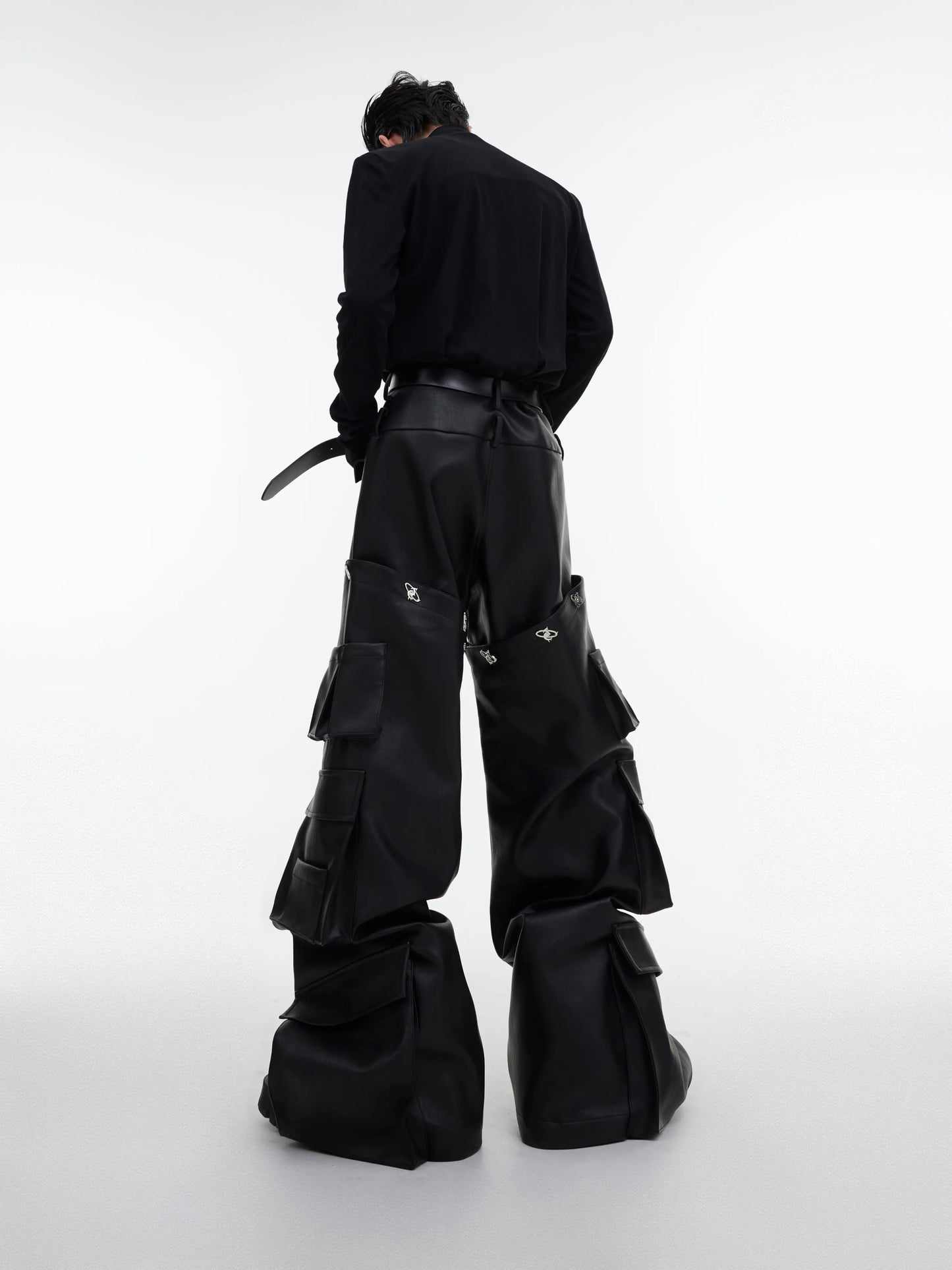Wide-leg PU Leather Pants WN2592-S