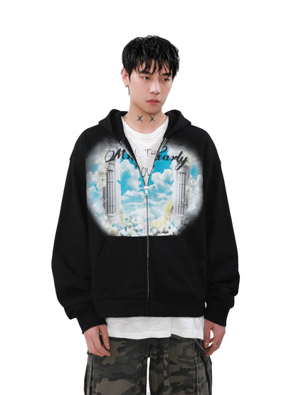 Print Zipper Hoodie WN8319