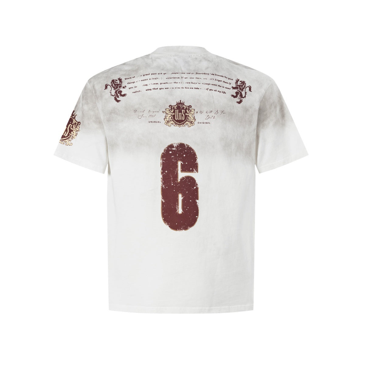 Spray Paint Number Print Short Sleeve T-Shirt WN26041