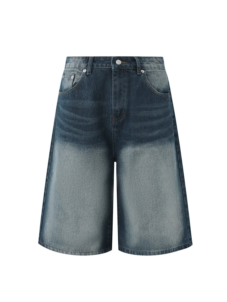 Washed Wide Leg Half Pants WN20247