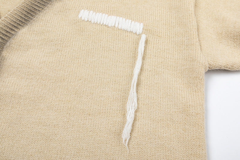 Oversize V-Neck Knit Cardigan WN11401