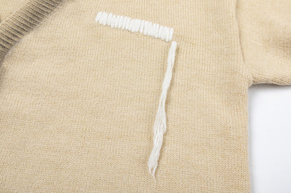 Oversize V-Neck Knit Cardigan WN11401