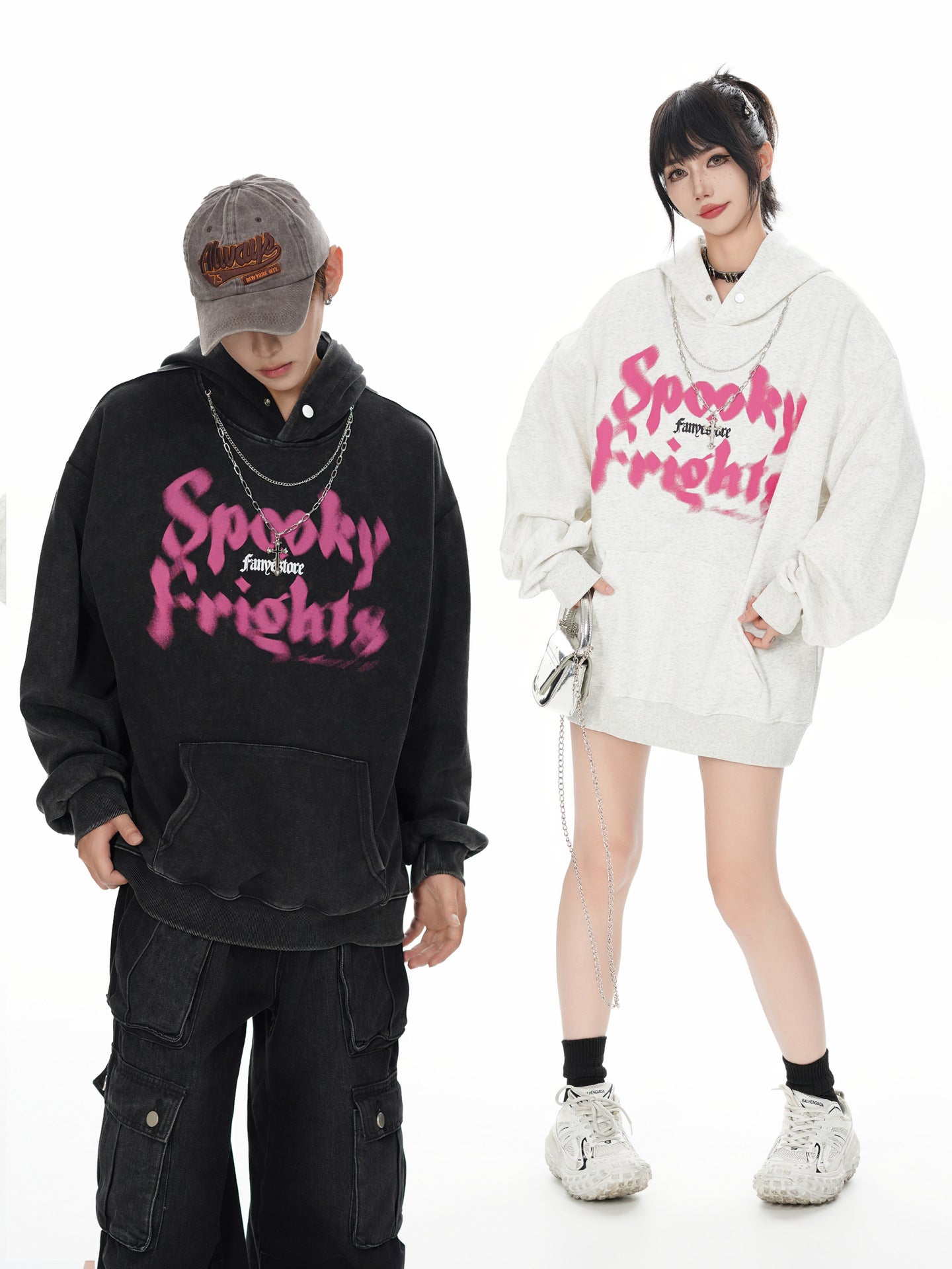 Letter Print Pullover Hoodie WN11208