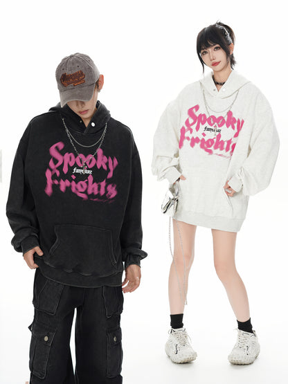 Letter Print Pullover Hoodie WN11208