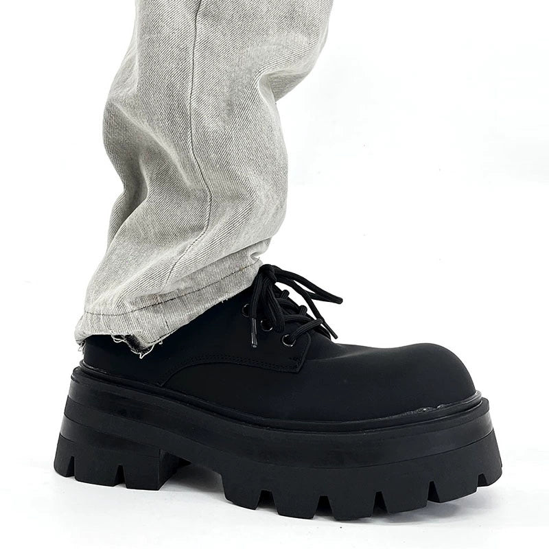 Chunky Sole Derby Round Toe Shoes WN19179