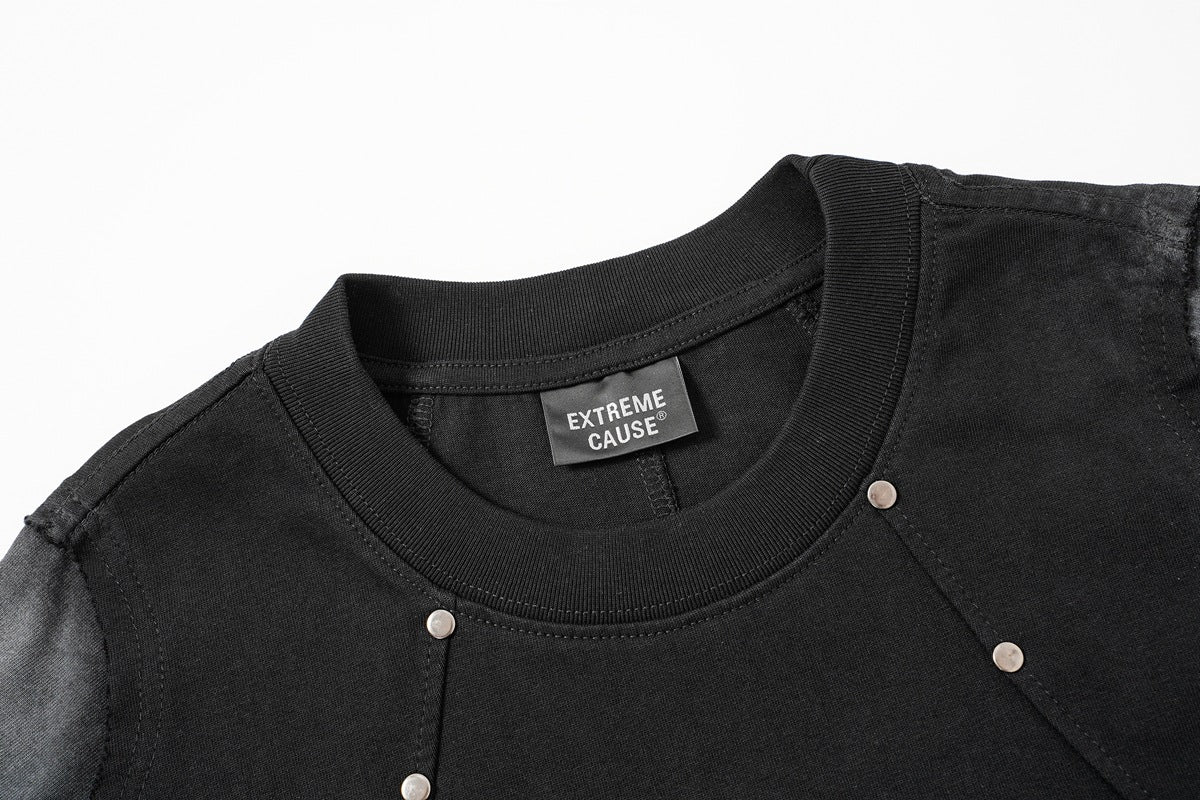 Studs Washed Short Sleeve T-Shirt WN25501