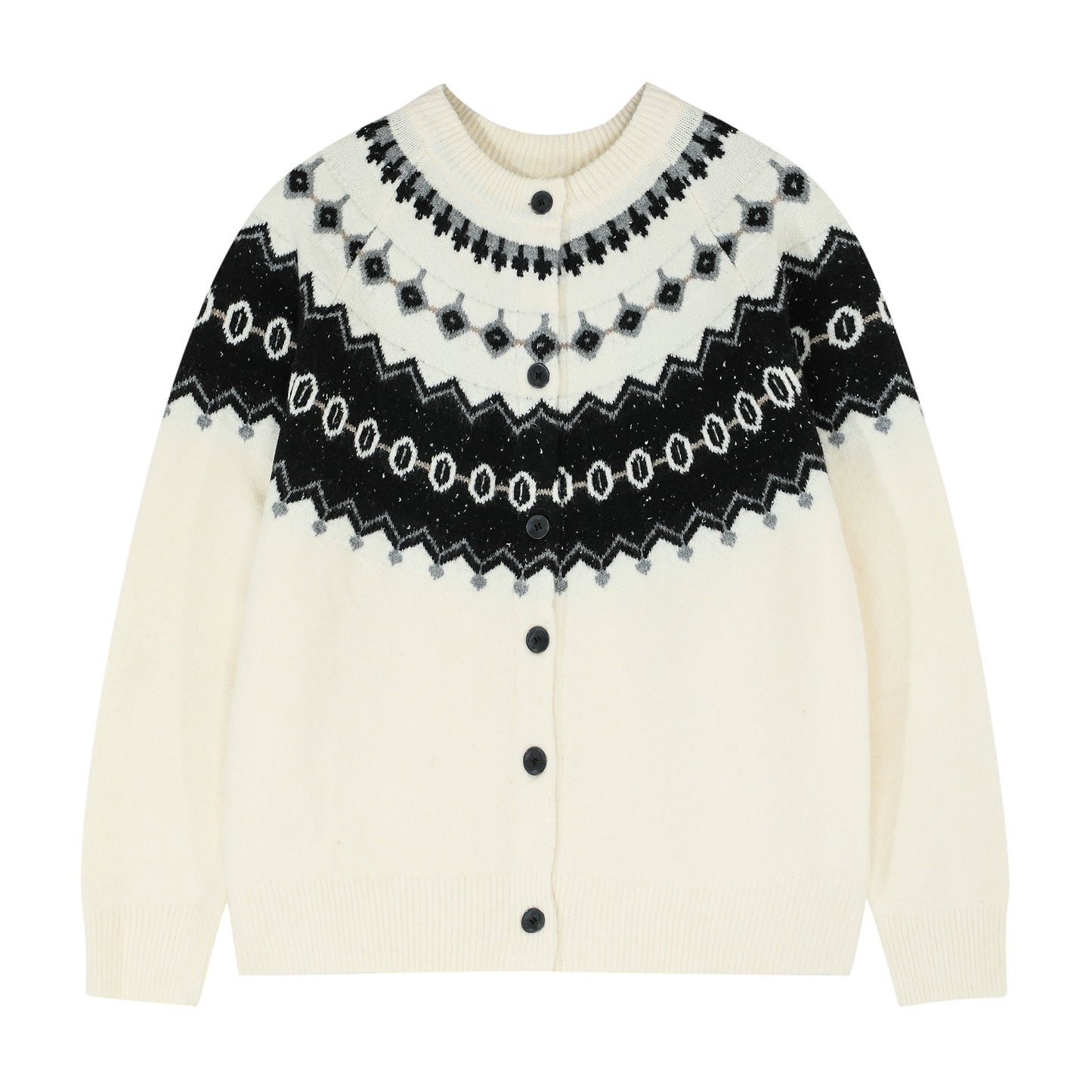 Fair Isle Jacquard Knit Cardigan WN21400