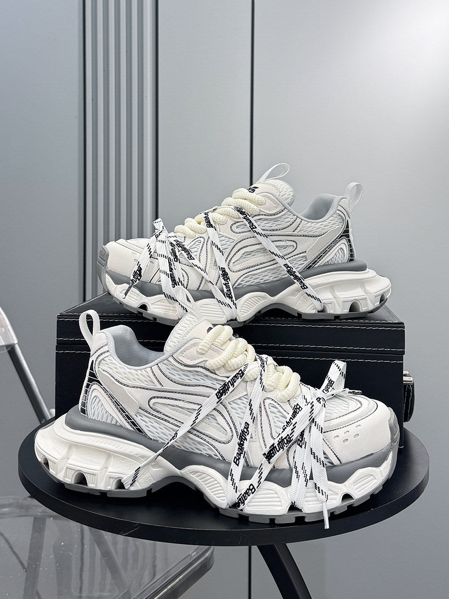 Mesh Panel Rope Lace Chunky Sole Sneakers WN24631