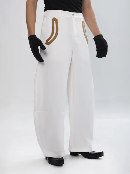 Curved Hem Wide Leg Trousers WN18638