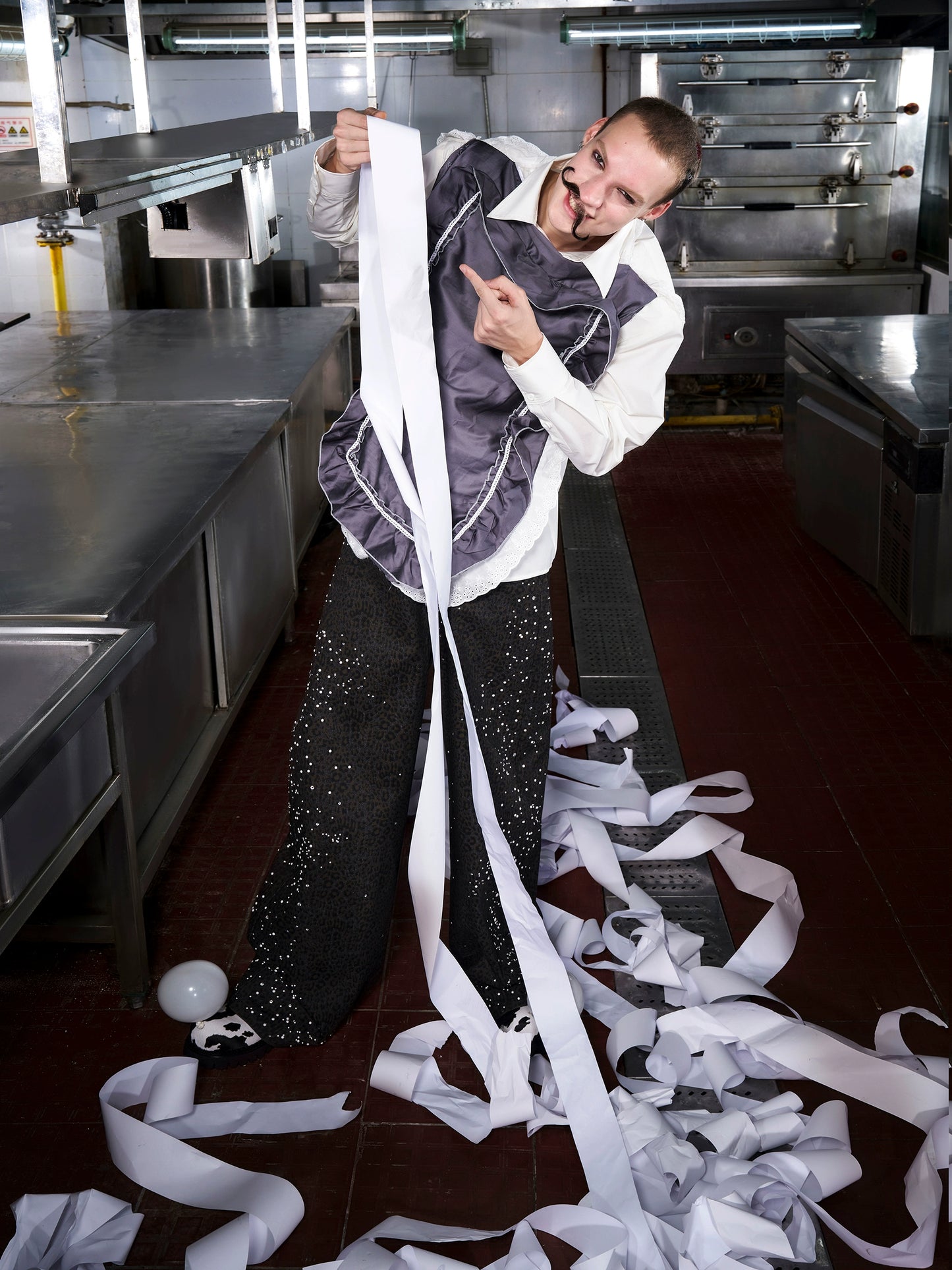 Leopard Pearl Rhinestone Wide Leg Pants WN20948