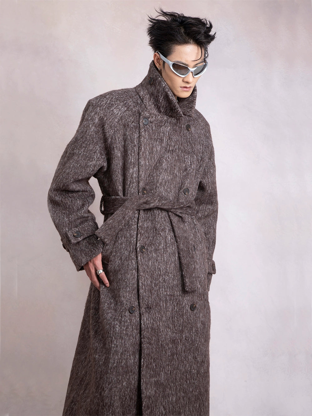 Double Layered Woolen Long Coat WN9288