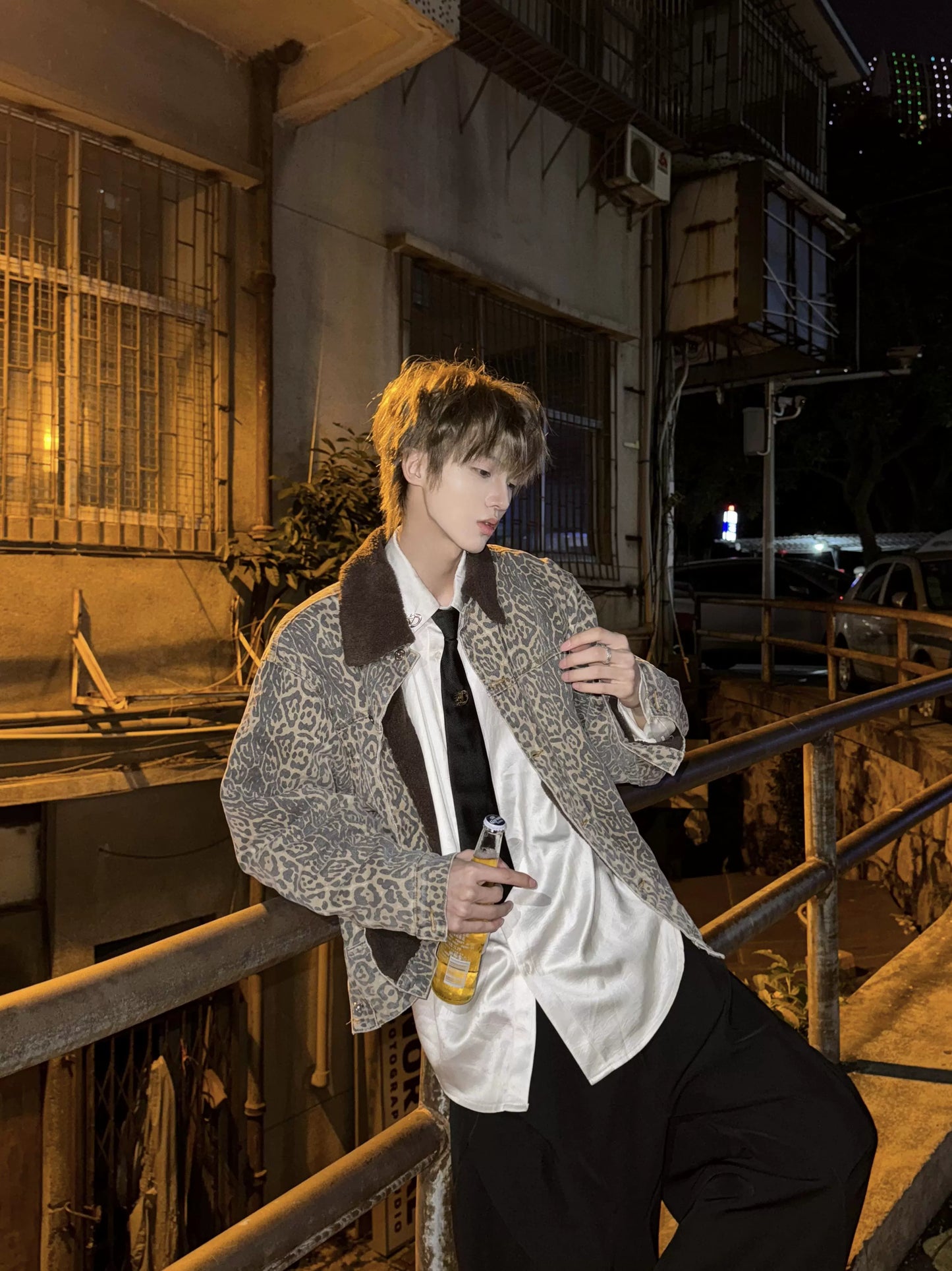 Leopard Print Sherpa Thick Jacket WN20723