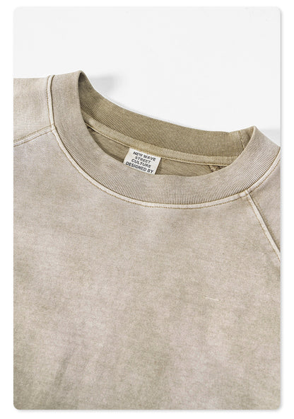 Washed Gradient Raglan Sleeve T-Shirt WN6065