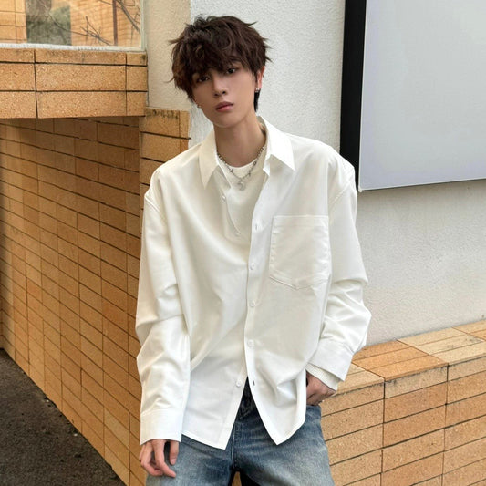 Drapey Drop Shoulder Wrinkle-Free Long Sleeve Shirt WN23150