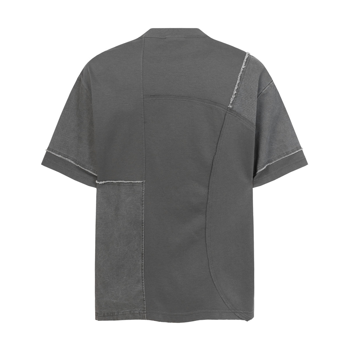 Raw Edge Panel Short Sleeve T-Shirt WN26954
