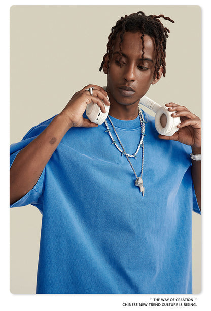 Washed Oversize Short-sleeve T-shirt WN6457