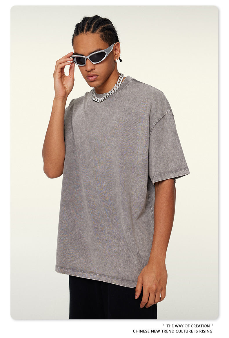 Washed Heavyweight Oversize Short Sleeve T-Shirt WN6078