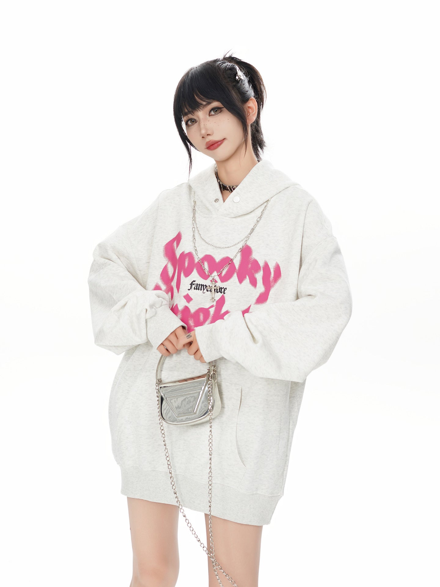 Letter Print Pullover Hoodie WN11208