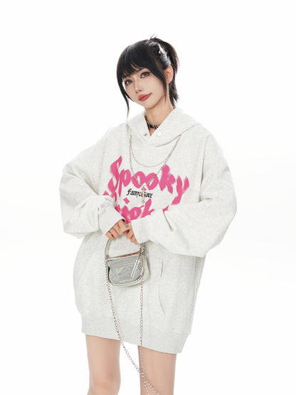 Letter Print Pullover Hoodie WN11208