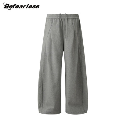Curved Wide Leg Sweat Pants WN26409