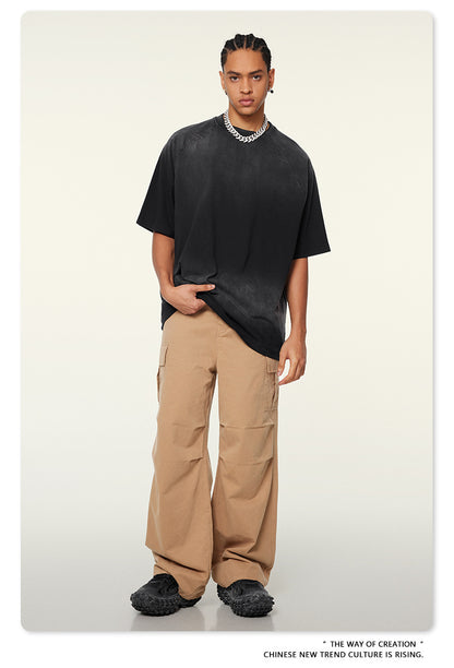 Washed Gradient Raglan Sleeve T-Shirt WN6065