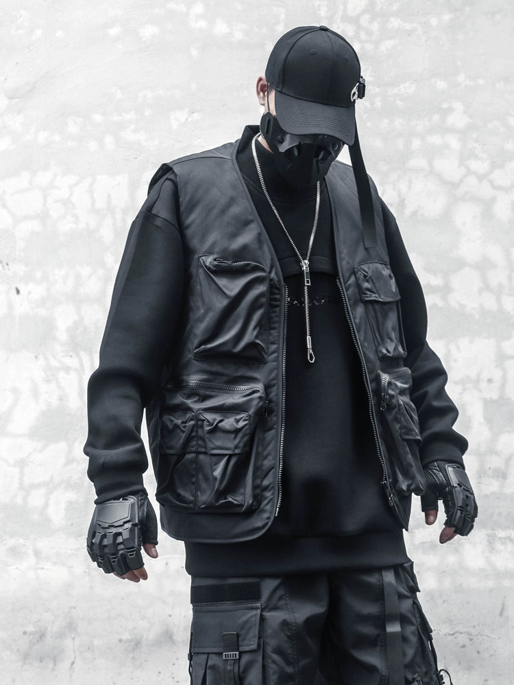 Functional Multi-Pocket Fleece Lining Vest WN22457