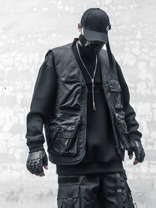 Functional Multi-Pocket Fleece Lining Vest WN22457