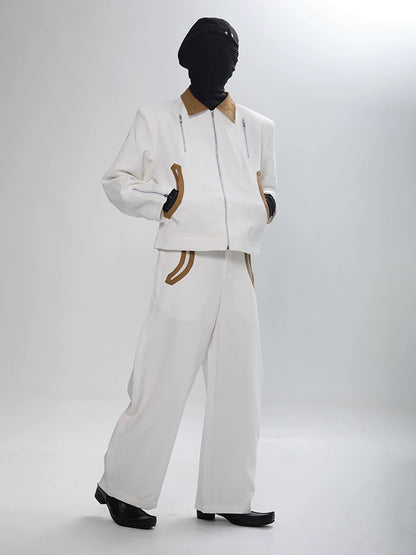 Curved Hem Wide Leg Trousers WN18638