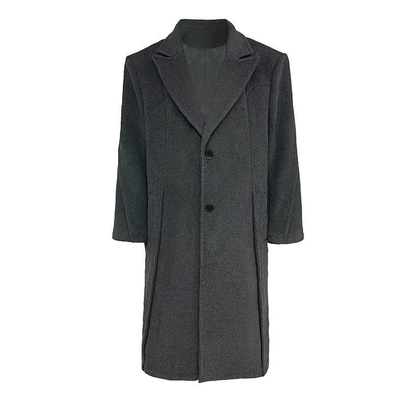 Wool Blend Oversize Long Coat WN8566