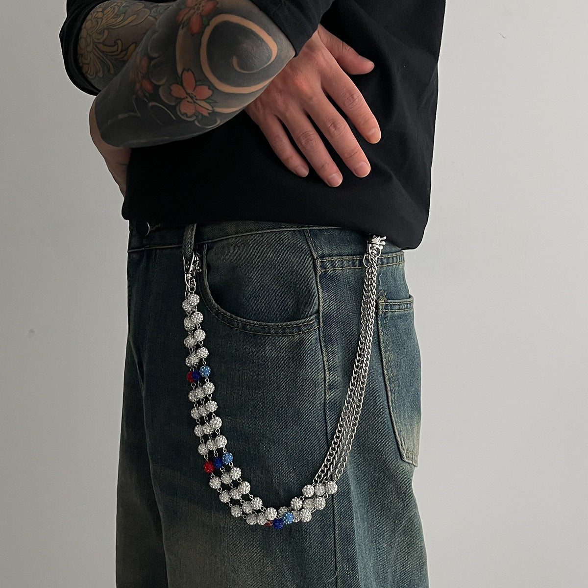 Clay Bead Ball Pants Chain WN21059