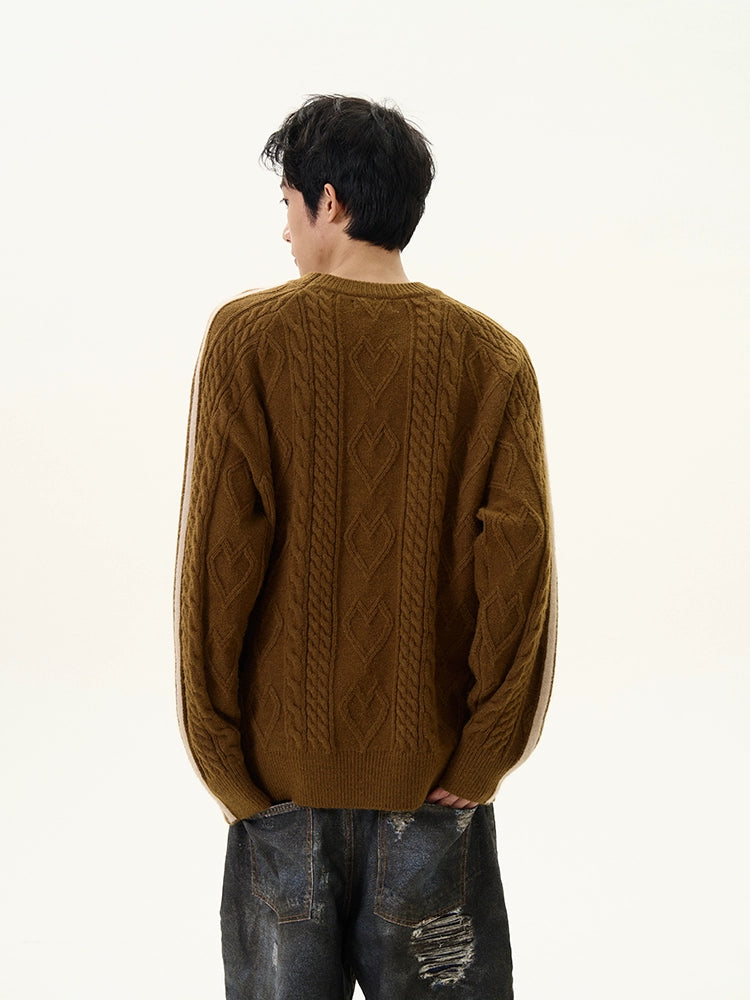 Side Stripes Oversize Knit Sweater WN9482