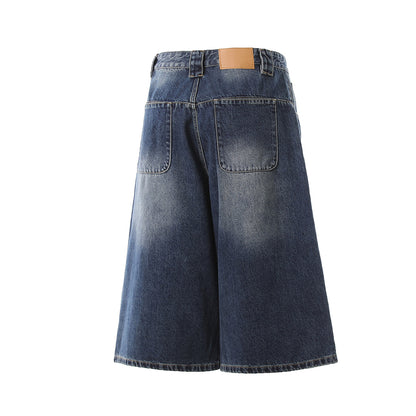 Washed Fade Cropped Denim Jeans WN25435