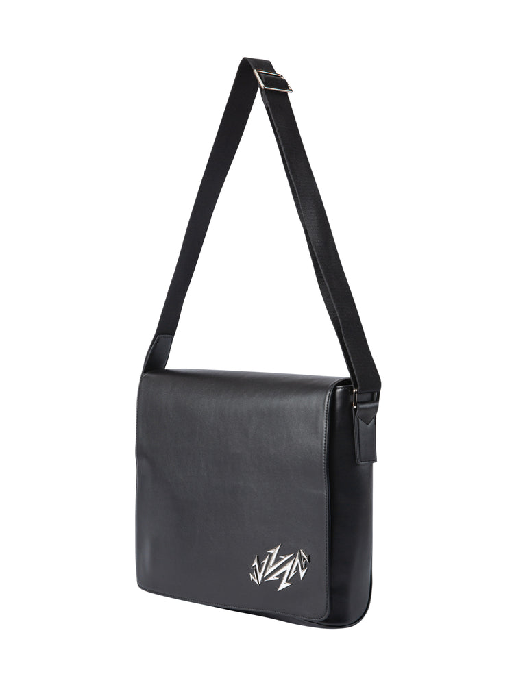 Metal Decor Microfiber PU Leather Shoulder Bag WN21004