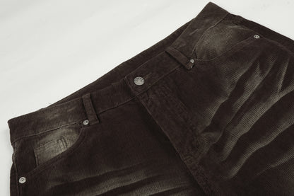 Washed Corduroy Straight Pants WN25511