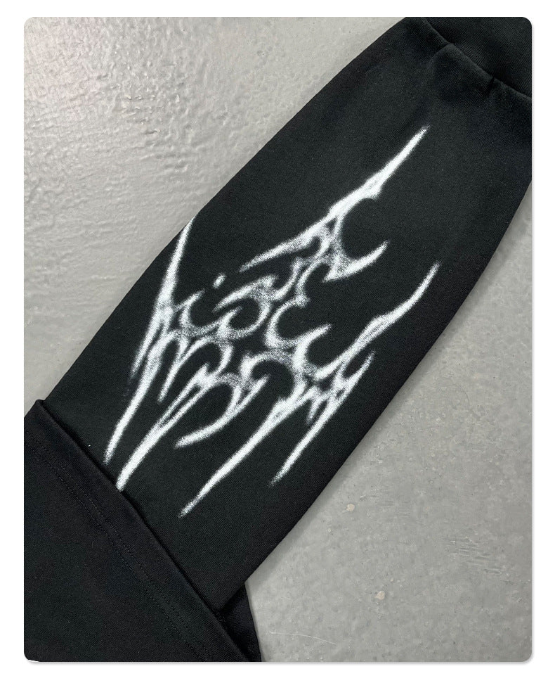 Fake Layered Print Oversize Long Sleeve T-Shirt WN9994