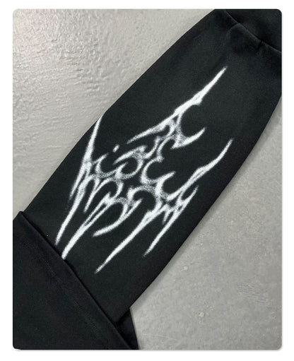 Fake Layered Print Oversize Long Sleeve T-Shirt WN9994