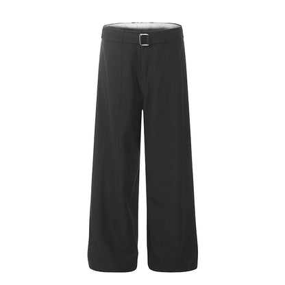 Draped Wide-Leg Straight  Trousers WN10456