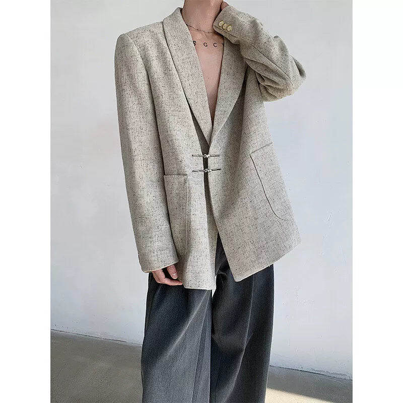 Metal Button Pocket Design Jacket WN19274