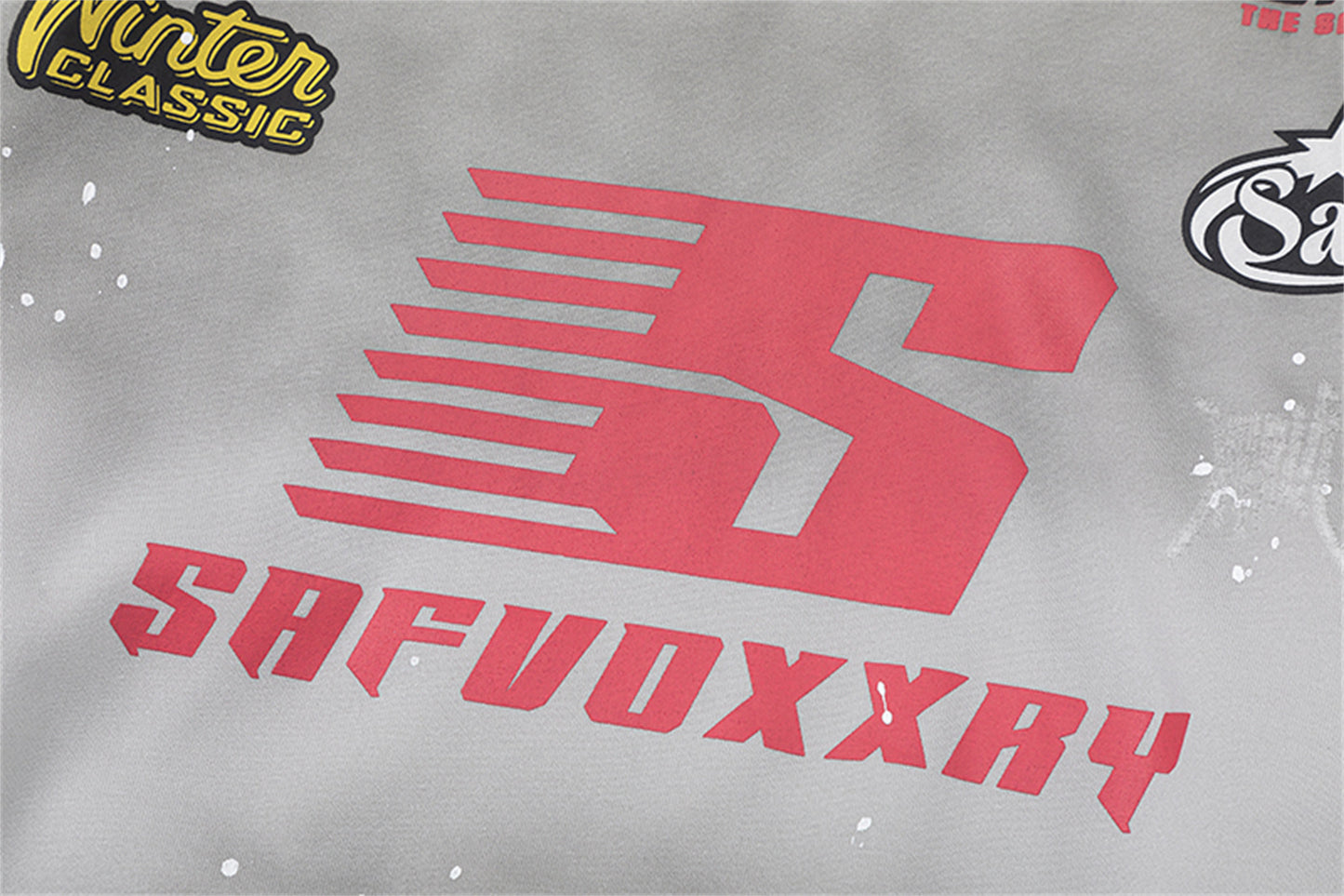 Letter Print Fleece Oversize Pullover Hoodie WN11195