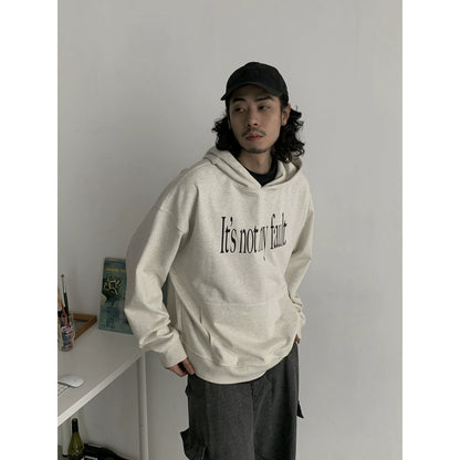 Oversize Letter Print Hoodie WN4742