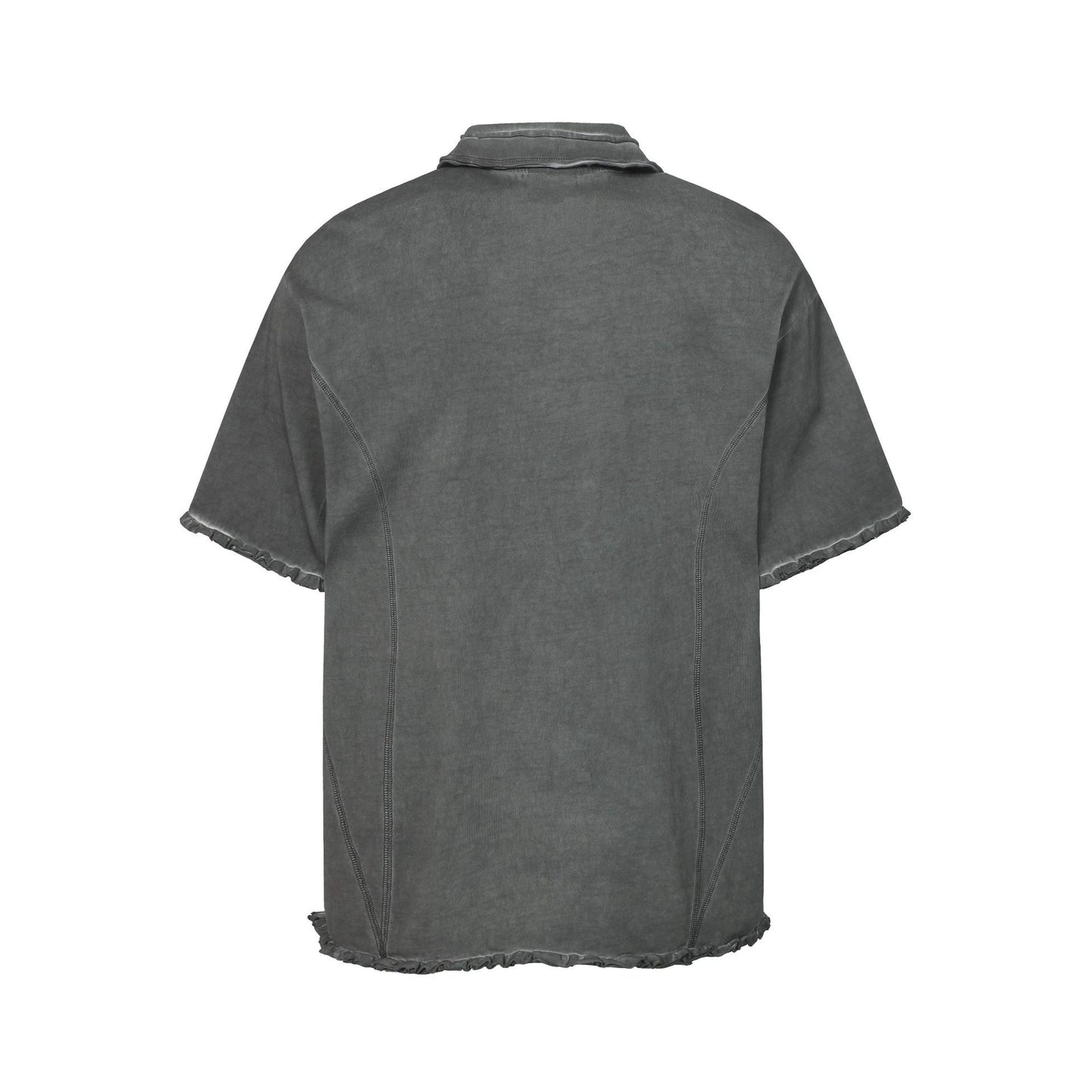 Lapel Wash Stain Short Sleeve Polo Shirt WN25637
