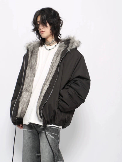 Fake Fur Hooded Puffer Jacket WN10958