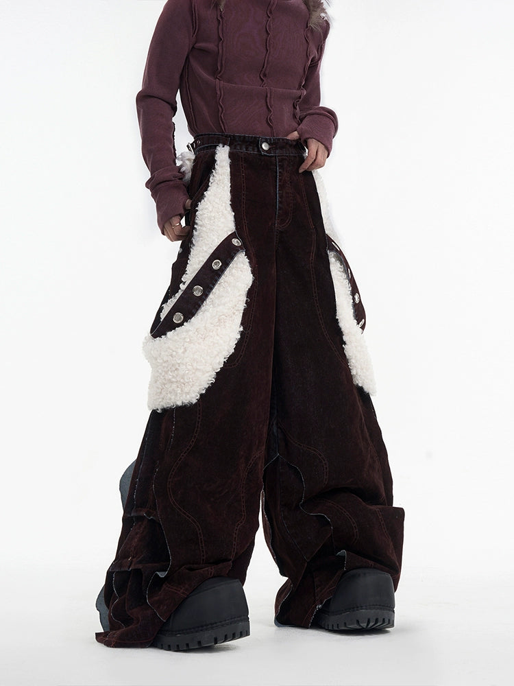 Velvet Tassel Cape-Style Layered Hoodie & Pants Setup WN12109