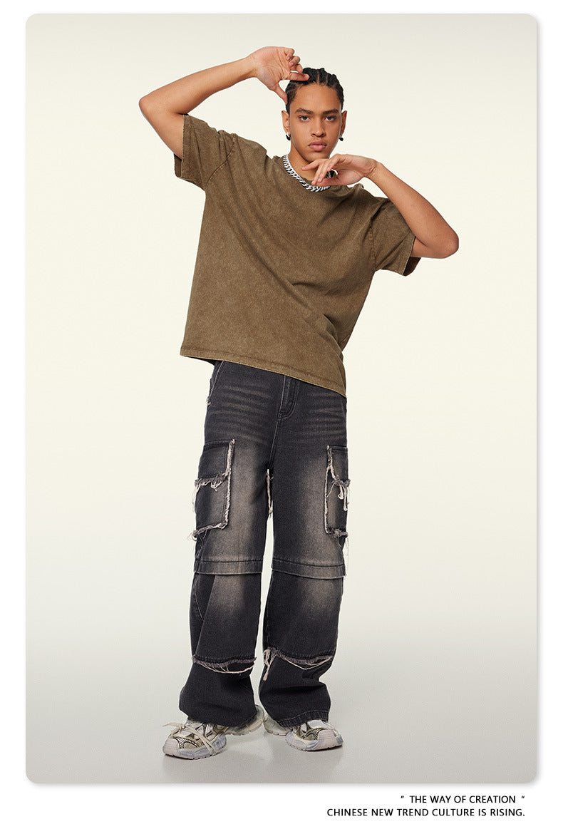 Washed Heavyweight Oversize Short Sleeve T-Shirt WN6078