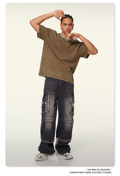 Washed Heavyweight Oversize Short Sleeve T-Shirt WN6078