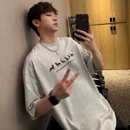 Graphic Letter Print Short Sleeve T-Shirt WN25369
