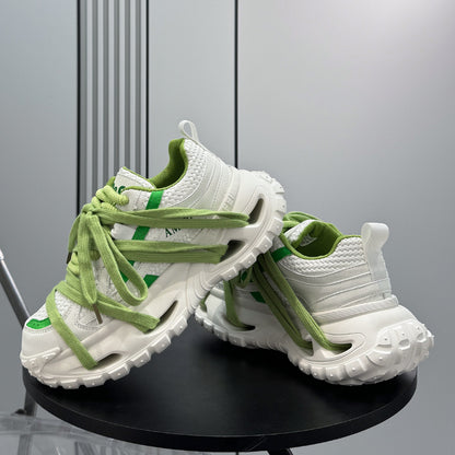 Thick-Sole Height-Increasing Dad Sneakers WN24755